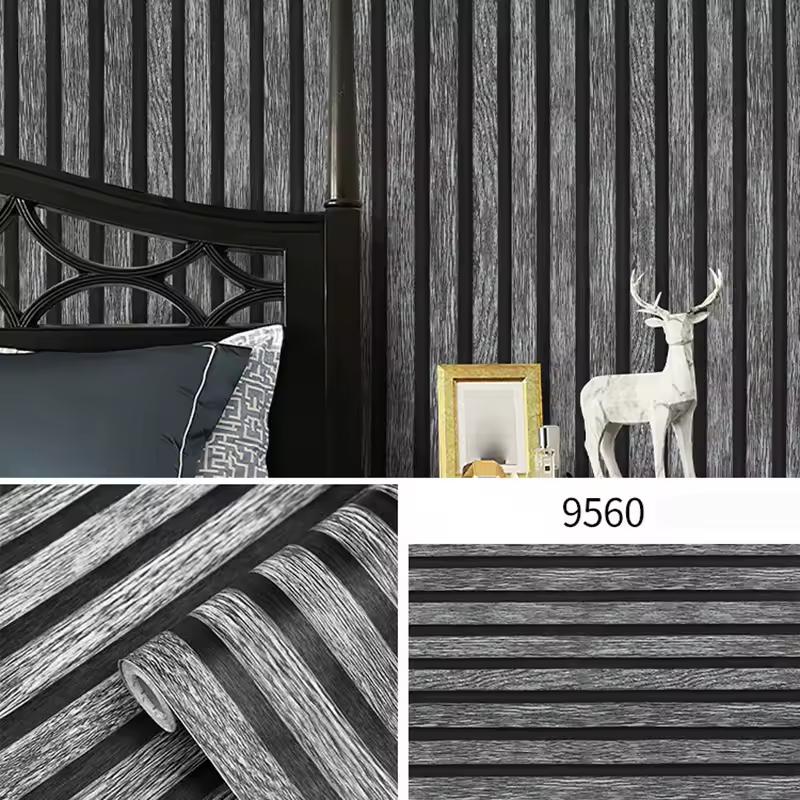3D Wood Grain Pattern Self Adhesive Wall Sticker, Waterproof & Moisture-Proof Wallpaper