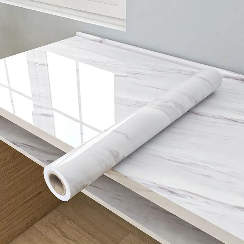Marble Kitchen Oil-Proof Waterproof Moisture-Proof Self-Adhesive Vinyl Wrap