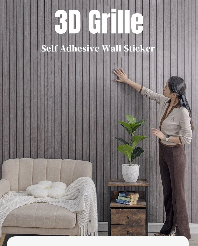 3D Wood Grain Pattern Self Adhesive Wall Sticker, Waterproof & Moisture-Proof Wallpaper