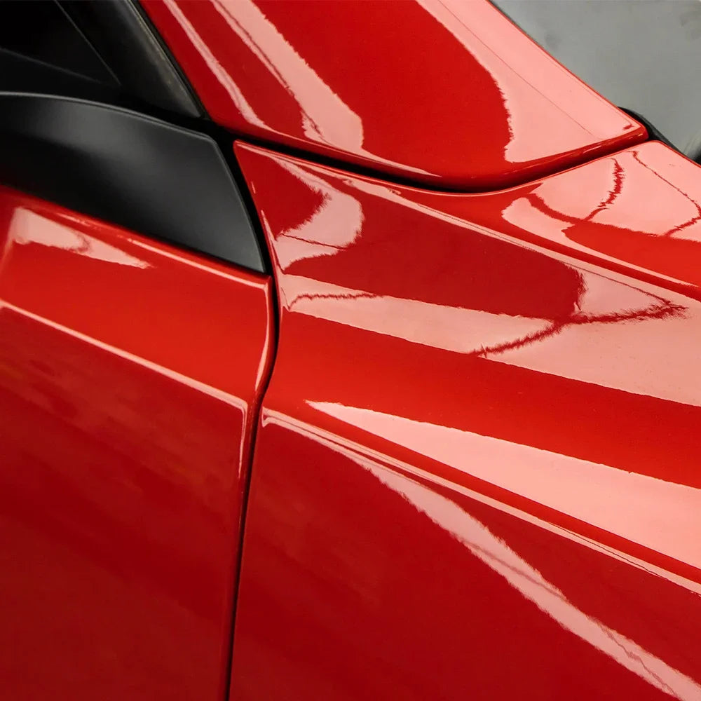 Bright Glossy Red Car Wrap Stickers Color Change Vinyl Film
