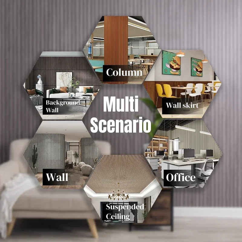 3D Wood Grain Pattern Self Adhesive Wall Sticker, Waterproof & Moisture-Proof Wallpaper
