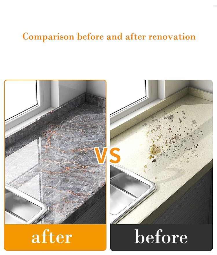 Marble Kitchen Oil-Proof Waterproof Moisture-Proof Self-Adhesive Vinyl Wrap