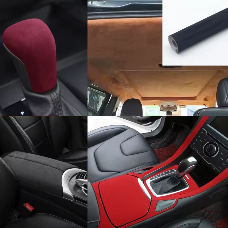 Faux Suede Fabric Self Adhesive Leather Velvet for Car Interior Bag 149*50cm