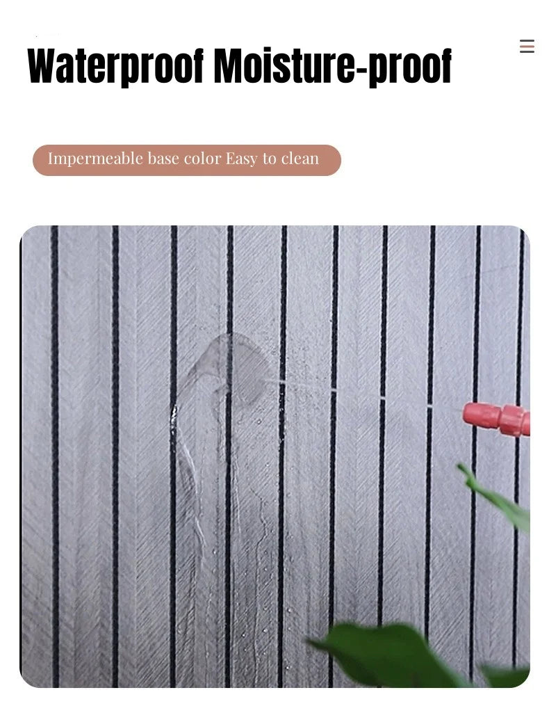 3D Wood Grain Pattern Self Adhesive Wall Sticker, Waterproof & Moisture-Proof Wallpaper