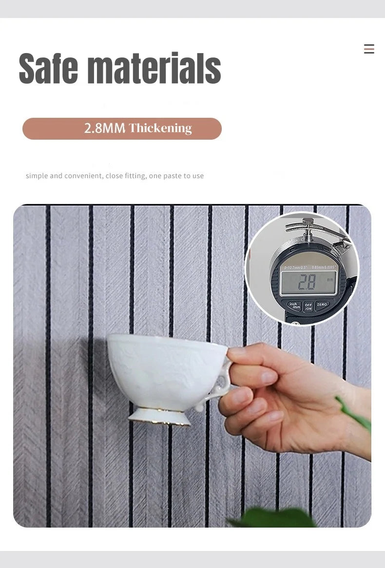 3D Wood Grain Pattern Self Adhesive Wall Sticker, Waterproof & Moisture-Proof Wallpaper
