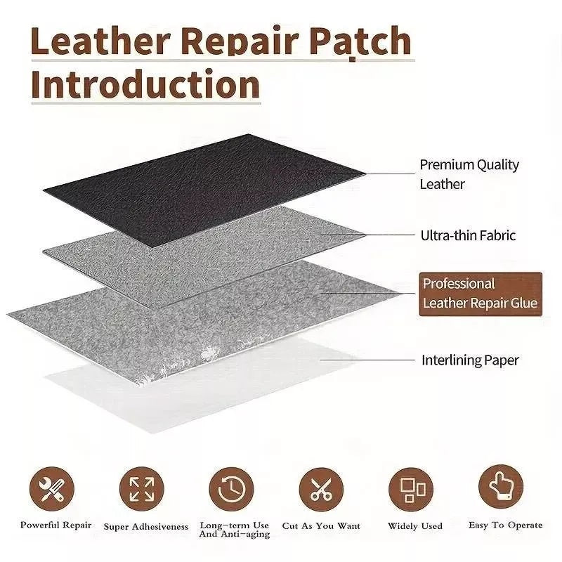 Self-Adhesive PU Leather Repair Patch Upholstery Tape