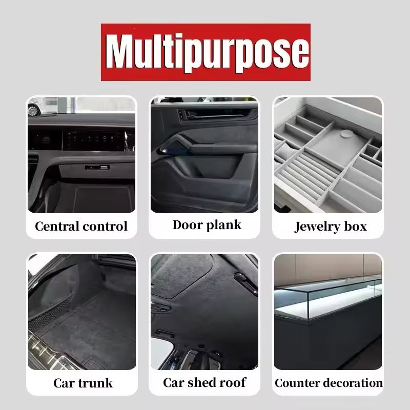 Faux Suede Fabric Self Adhesive Leather Velvet for Car Interior Bag 149*50cm