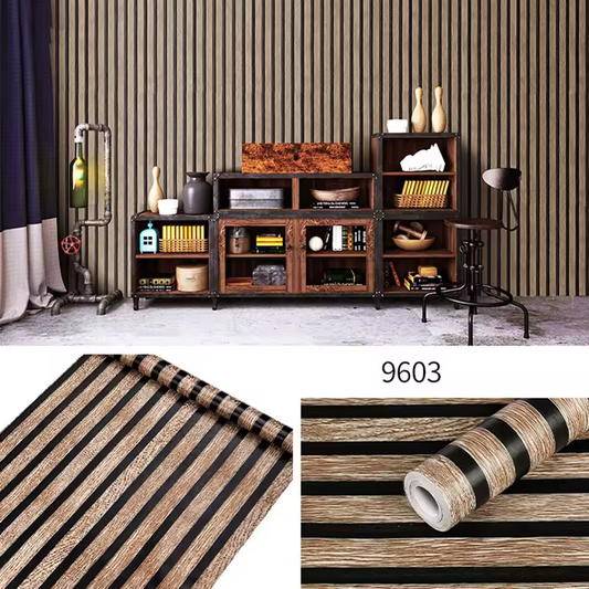 3D Wood Grain Pattern Self Adhesive Wall Sticker, Waterproof & Moisture-Proof Wallpaper