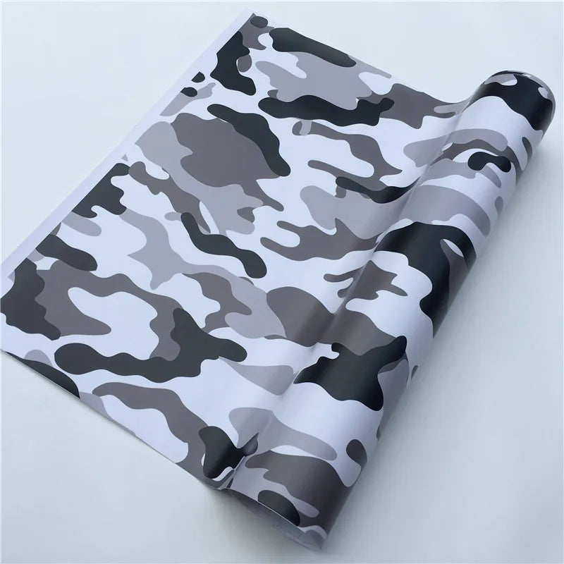 Waterproof Camo Vinyl Wrap Car Modification Motorcycle Decal Mirror Phone Laptop DIY