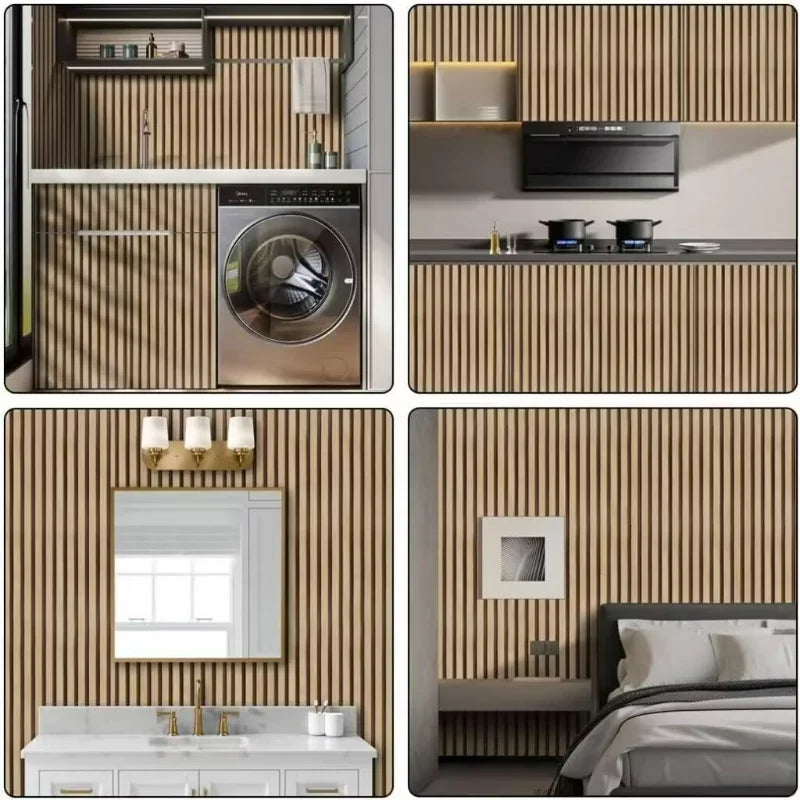 3D Wood Grain Pattern Self Adhesive Wall Sticker, Waterproof & Moisture-Proof Wallpaper