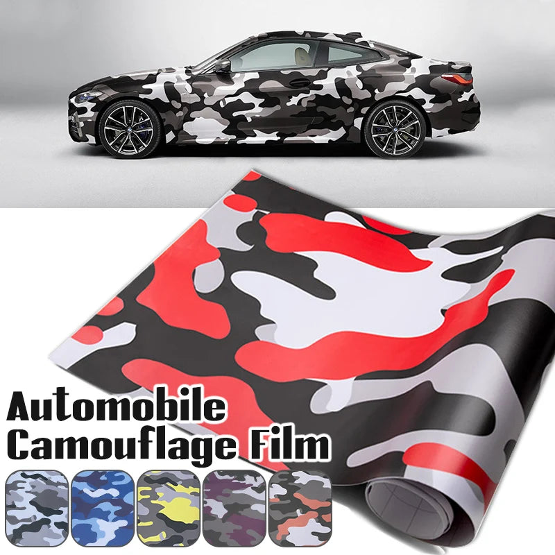 Waterproof Camo Vinyl Wrap Car Modification Motorcycle Decal Mirror Phone Laptop DIY