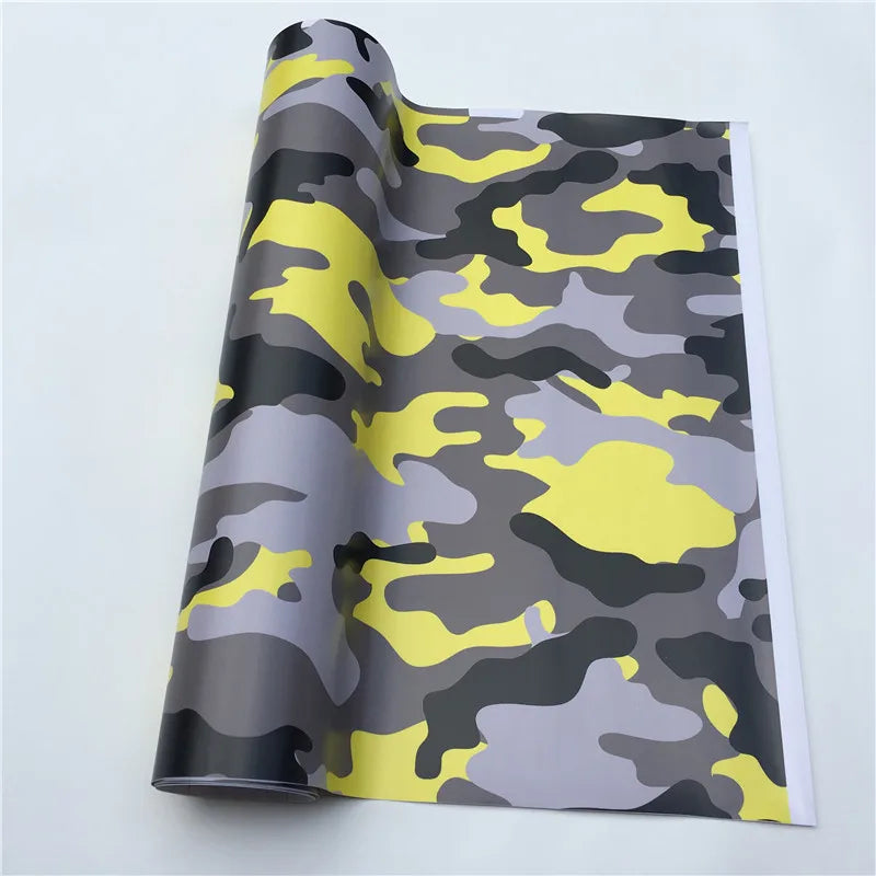 Waterproof Camo Vinyl Wrap Car Modification Motorcycle Decal Mirror Phone Laptop DIY