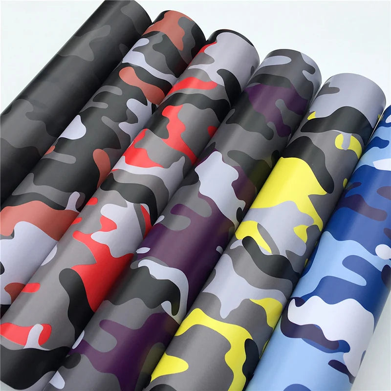Waterproof Camo Vinyl Wrap Car Modification Motorcycle Decal Mirror Phone Laptop DIY