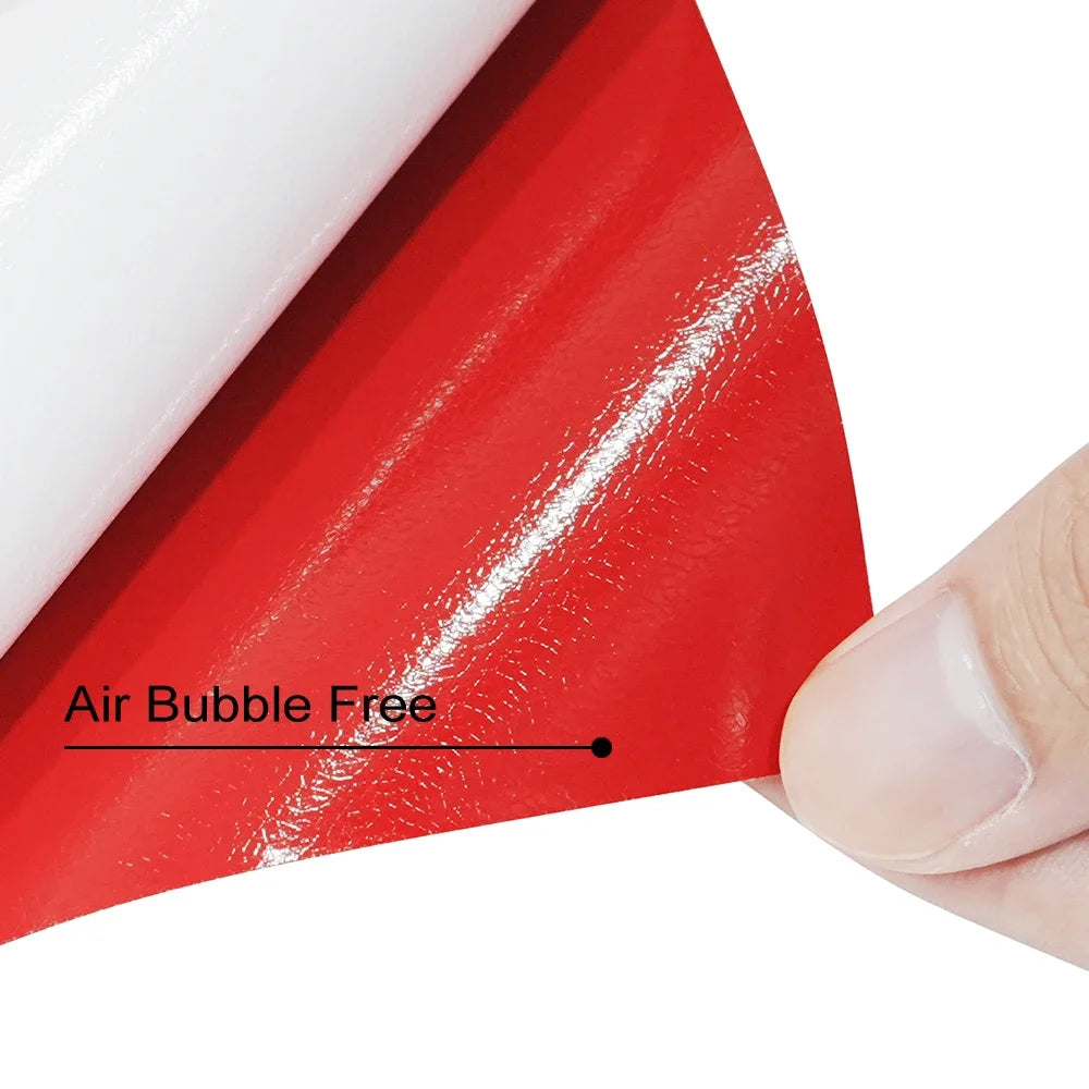 Bright Glossy Red Car Wrap Stickers Color Change Vinyl Film