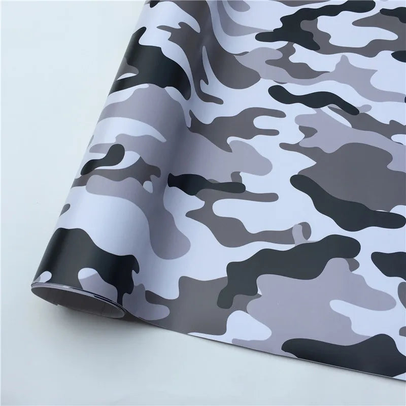 Waterproof Camo Vinyl Wrap Car Modification Motorcycle Decal Mirror Phone Laptop DIY